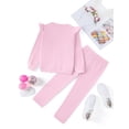 thumbnail image 4 of Arshiner Toddler Girls 2 Piece Fall Outfits Ruffle Trim Long Sleeve Pullover Sweatshirts and Pants, 4 of 6