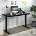 thumbnail image 2 of Costway 48" x 24" Whole-Piece Glass Standing Desk w/Drawers Writable Tempered Glass Top Black, 2 of 10