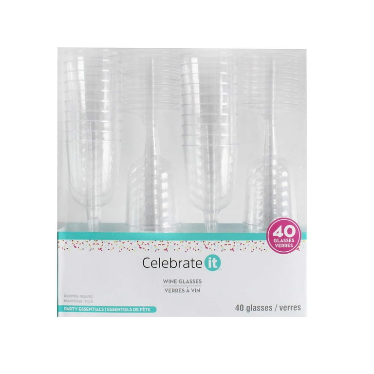 Plastic Wine Glasses by Celebrate It™, 40ct.