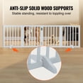 thumbnail image 2 of Freestanding Pet Barrier, 24" Height x 80.3" Width, 4-Panel Folding Dog Gate for Various Openings, Expandable and Quiet Foot-Supported Indoor Dog Fence, White, 2 of 6