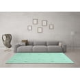thumbnail image 3 of Ahgly Company Indoor Round Solid Light Blue Modern Area Rugs, 8' Round, 3 of 4