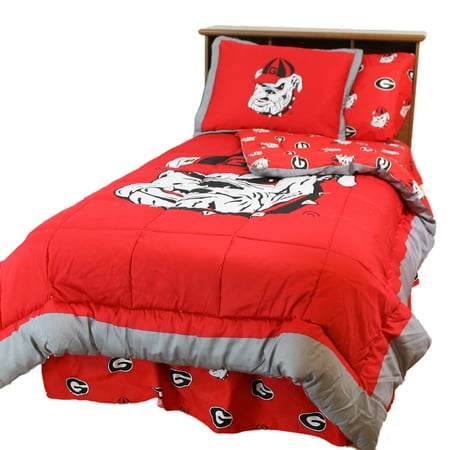 Georgia Bulldogs 3 Pc Comforter Set 1 Comforter 2 Shams Full