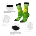 thumbnail image 3 of Logiee Bees Pollinates A Yellow Dandelion Print Adult Socks for Men & Women,Calf Socks, Ankle Socks,Boots Socks,Breathable Casual Sock,Unisex Crew Socks, 3 of 6
