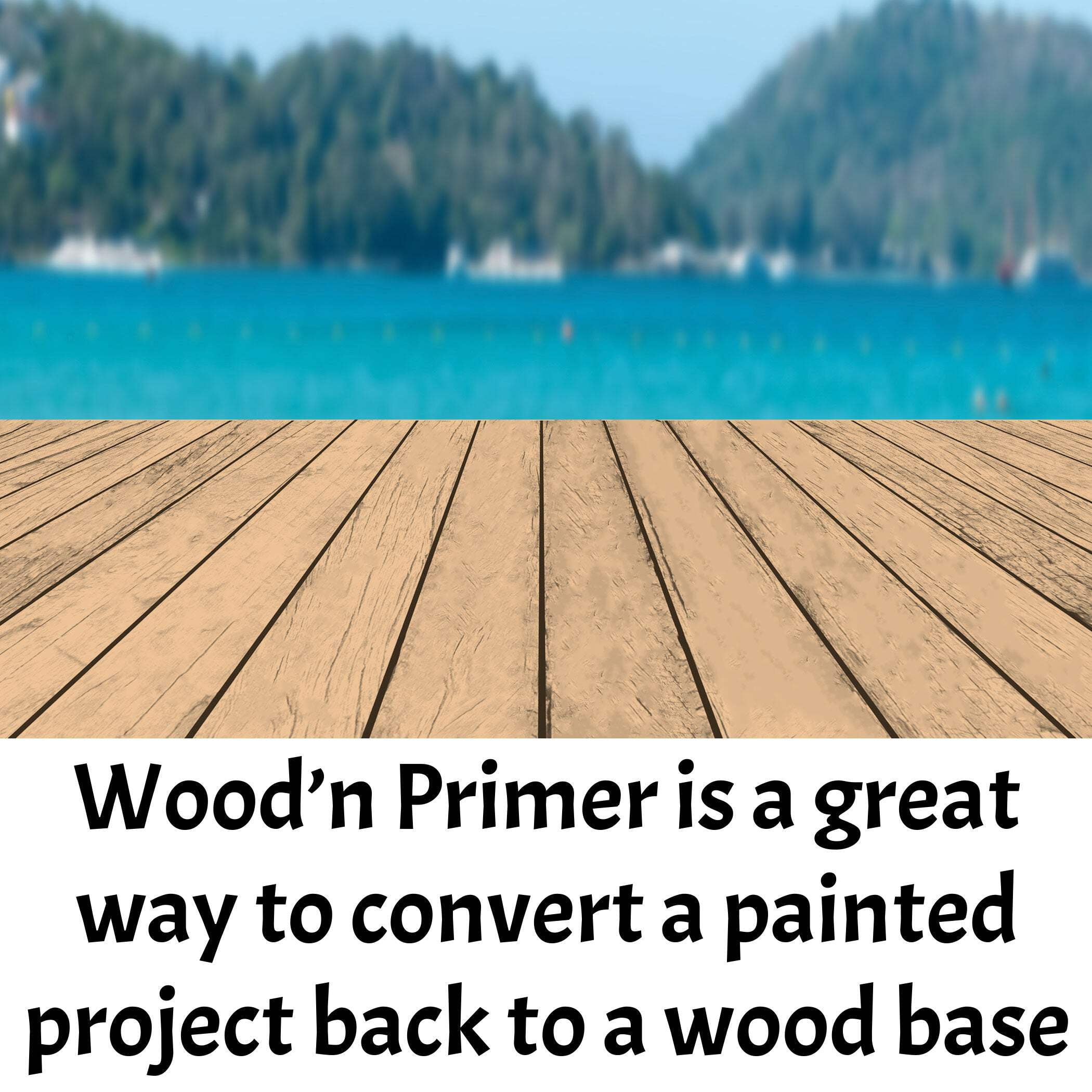 Retique It Wood'n Primer - Paint it then stain it - Stainable Wood Fiber Paint (Dark Wood, Medium)