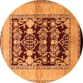 thumbnail image 1 of Ahgly Company Indoor Round Oriental Orange Industrial Area Rugs, 6' Round, 1 of 4