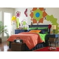 thumbnail image 3 of Tropical Flower Circle Self-Stick 5pc Wall Accent Stickers, 3 of 3