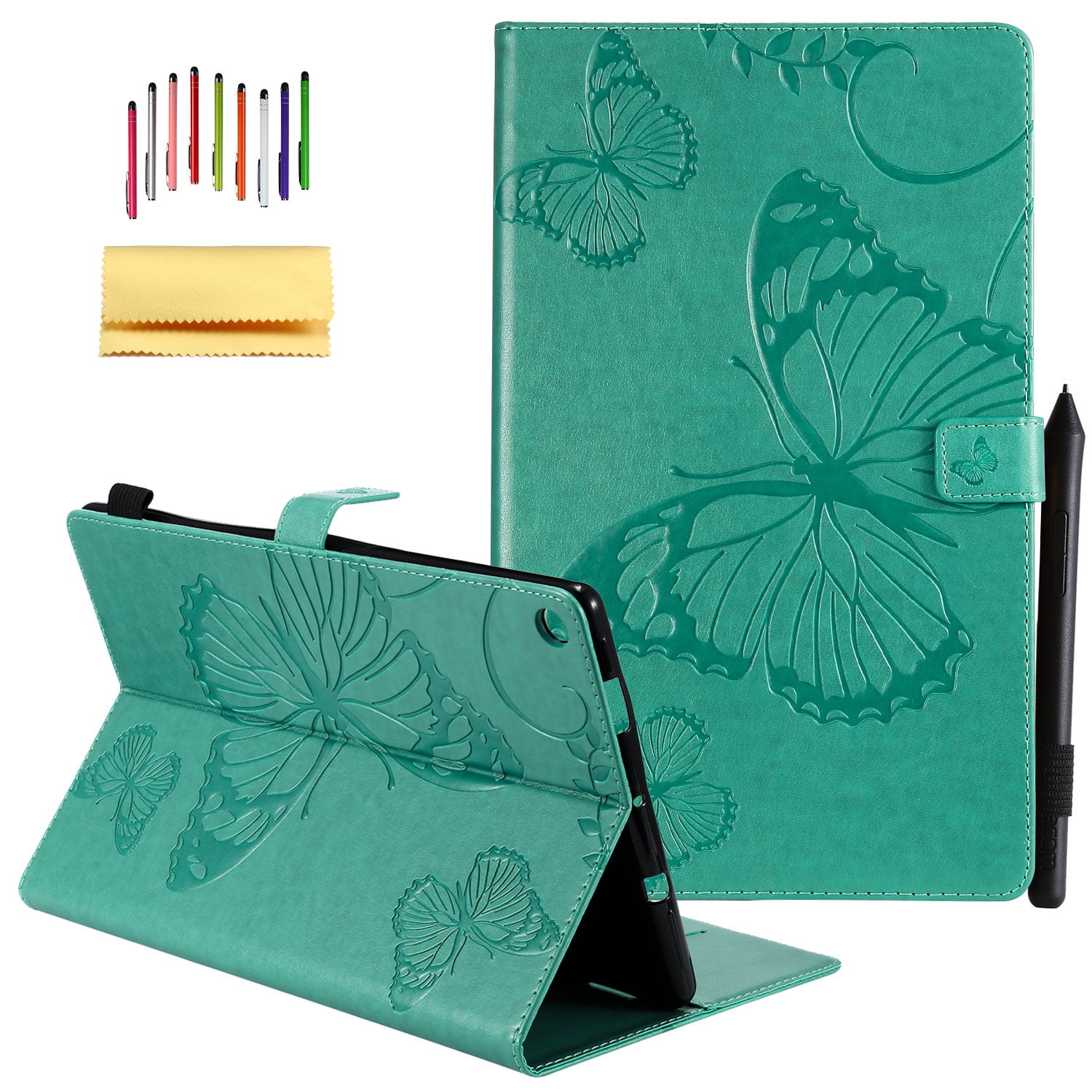 Kindle Fire HD 10 2017 Release Case, Allytech Embossed with Butterfly