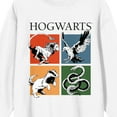 thumbnail image 2 of Harry Potter Hogwarts House Crests Women's White Crew Neck Sweatshirt-Medium, 2 of 4