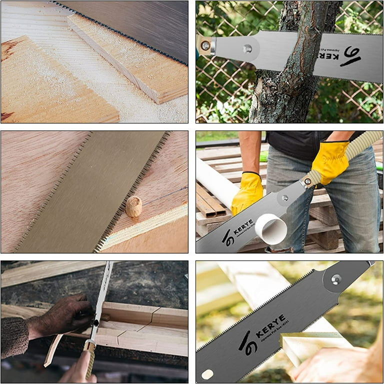 KERYE Japanese Pull Saw 9.5 Inch, Hand Saw with Double Edges