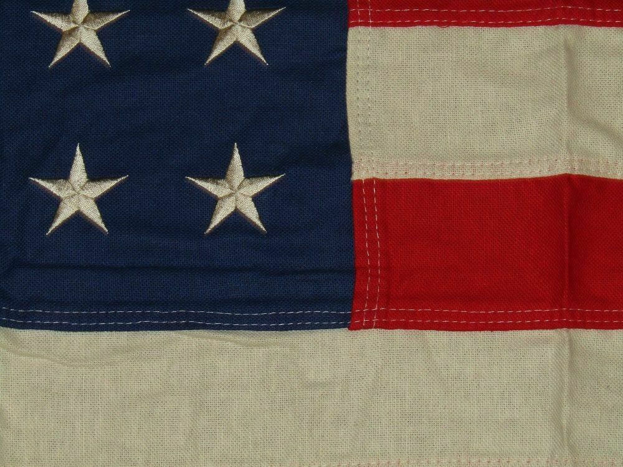 3x5 Embroidered 48 Star USA American Tea Stain Vintage Cotton Flag