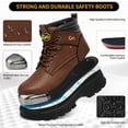 thumbnail image 5 of MeMoride Men's Steel Toe Shoes Work Boots Leather Slip-Resistant Industrial Safety Boots, 5 of 7