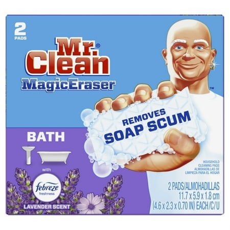 Mr. Clean Magic Eraser Non-Scratch Eraser Sponge For Bath and Tile Lavender Scent