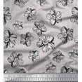 thumbnail image 1 of Soimoi Poly Georgette Fabric Check & Floral Artistic Fabric Prints by Yard 52 Inch Wide, 1 of 3
