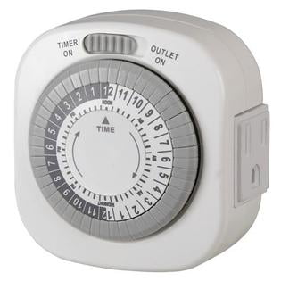 Lap Timer - 24 Hour Daily Mechanical Outlet Light Timer Three Prong Automatic Lamps Lights