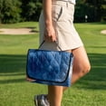 thumbnail image 4 of Xixirimido Golf Cart Seat Cover Quilted Golf Cart Seat Towel Blanket with 4 Pockets Fit for 2 Person Seats Carts Portable Travel Friendly Easy Carrying, Horse Blue Clouds, 4 of 8