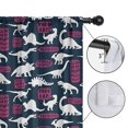 thumbnail image 4 of Blackout Kids Curtains,DarkBlue Cartoon Dinosaurs SpeechBubbles Pattern Childrens Insulated Curtains Set Of 2,Bedroom Essentials,Toddler Room Decor 42"x54", 4 of 5