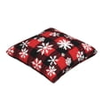 thumbnail image 3 of Multi-Size Linen Sofa Pillow Cover Invisible Zipper Open And Close Strong Use For Sofa Chair Garden Sofa Car Snowflakes On The Red And Black Checkered Pattern (2) 16"X16", 3 of 8