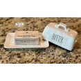 thumbnail image 4 of Butter Dish Covered White Ceramic Kitchen Pantry Organizer Food Storage Container Modern Farmhouse For Stick and Block Butter, 4 of 6