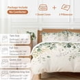 thumbnail image 6 of 3 Piece Sage Green Eucalyptus Duvet Cover Set Queen Size,Microfiber Comforter/Quilt Cover with Corner Ties and 2 Pillowcases,Traditional Tree Branch Leaf Plant All Season Bedding with Zipper Closure, 6 of 8