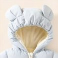thumbnail image 6 of 0-6 Months Infant Baby Boys Girls Snowsuits Hooded Romper Zipper Onsie Jumpsuit Outwear Jackets Infant Winter Clothes, 6 of 7