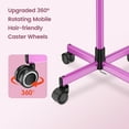 thumbnail image 4 of K-Salon Tray Cart, Premium Aluminum Tattoo Tray Rolling Trolley, Adjustable Height, Easy to Clean (Purple), 4 of 10