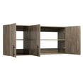 thumbnail image 4 of Prepac Elite Wall Cabinet, Versatile Adjustable Garage Wall Cabinet by Prepac, Tall 3-Door, 54"W x 24"H x 12"D, DEW-5424, Drifted Gray, 4 of 12