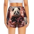 thumbnail image 2 of Lsque Cute Cloud Panda Printed Women's Running Shorts with Liner Pockets,Elastic Quick Dry Workout Athletic Gym Yoga Shorts,Womens High Waist Shorts-Medium, 2 of 9