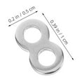 thumbnail image 2 of Minkissy 10Pcs Fasteners Hardware 8Figure Connectors Stainless Steel for Secure Connection in Industrial Use, 2 of 8