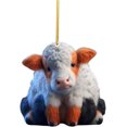 thumbnail image 2 of Lindo colgante de vaca de dibujos animados, decoración para árbol de Navidad, adornos para el hogar, 2 of 6