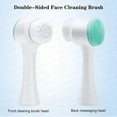 thumbnail image 4 of Silicone Manual Dual Face Wash Brush For Deep Pore Exfoliation Makeup Massaging (Blue), 4 of 8