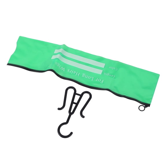 Clear PVC Hair Extension Hanger, 5 Sets Wig Storage Bags with Sealed Zipper for All Wig Types