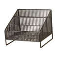 thumbnail image 4 of Siruishop Records Display Stand 3 Compartment Storage Rack for Books Brochure Documents 26cmx22cmx24cm, 4 of 8