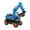 Blue, variant on Blue Kids Construction Excavator Toy Inertial Powered, Large Design With Movable Shovel Arm, For Realistic Play