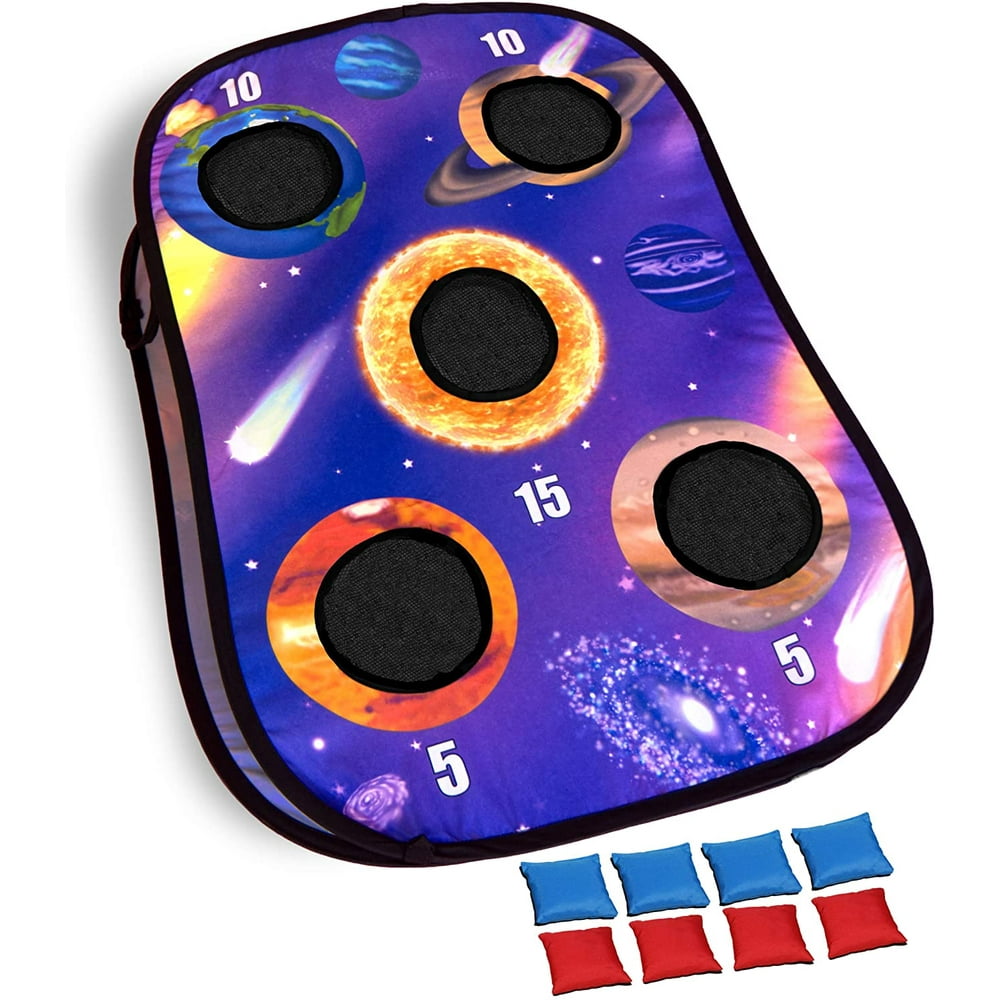Galactic Bean Bag Toss Set One Double Sided 3' x 2' Foldable Target
