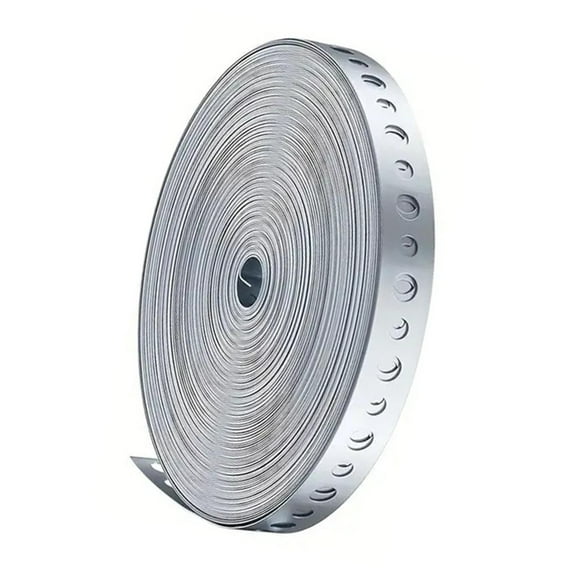 Dualoai 49.2 Ftx 0.7inch Pipe Hanger Strap Metal Heavy Duty Versatile Strapping Roll