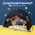 thumbnail image 3 of Large Teepee Tent for Kids: with Star Lights - Tent Indoor Kids Teepee Tent for Boys & Girls - Kids Play Tent Inside Canopy Bed for Playroom Gift Toys (Black Galaxy), 3 of 15