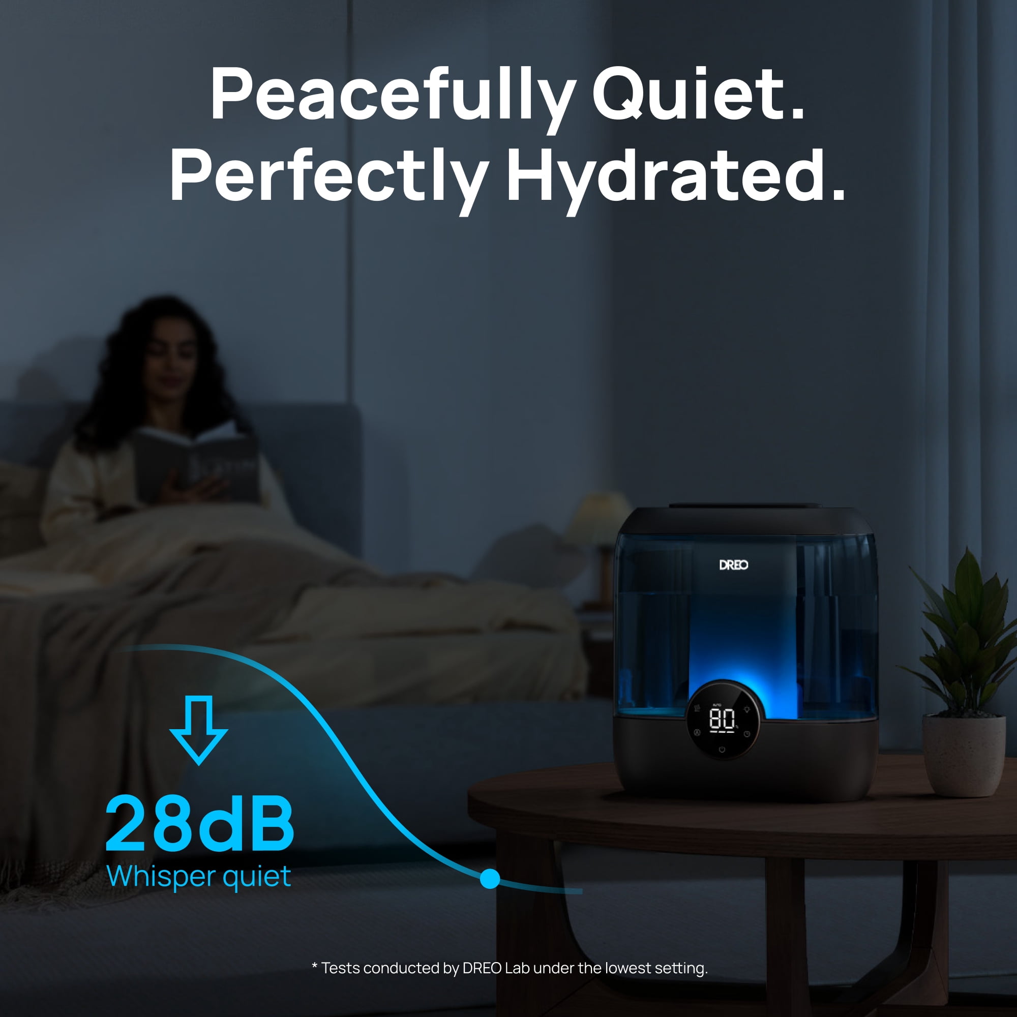 Dreo 6L Humidifiers for Bedroom, Quiet Supersized Cool Mist Ultrasonic Humidifier with Diffuser, 60 Hour Runtime for Home, Nursery, Plant, Black