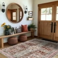 thumbnail image 5 of Socofuz Washable Area Rug, Non-Slip Floor Carpet Vintage Pattern Rug for Living Room, Den, Bedroom, Kids Room, Rusty Red, 4' X 6', 5 of 7
