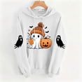 thumbnail image 3 of Comfy Hoodies Fall Outfits Fashion Ladies' Halloween Printed Long Sleeved Hooded Sweatshirt Top Jump One Size for Shipping White L, 3 of 5