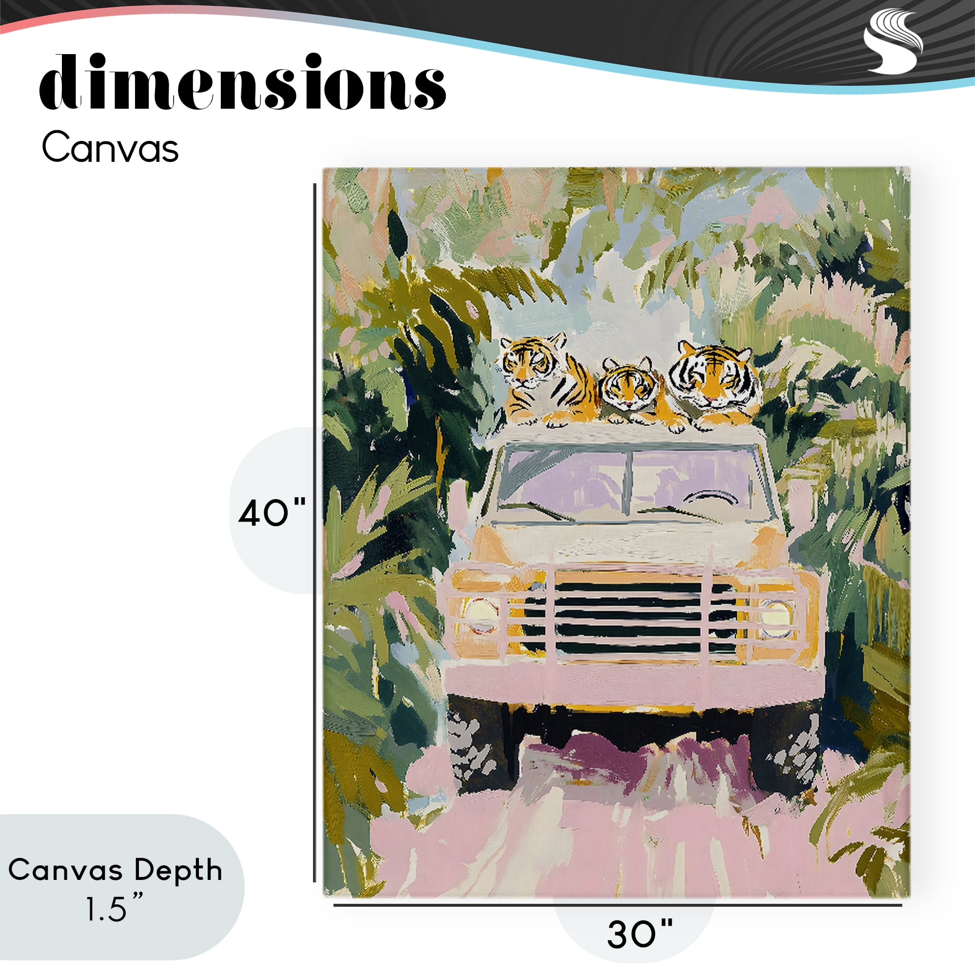 Stupell Industries Safari Trip Tiger Trio Canvas Wall Art, design by The Prints Vibe