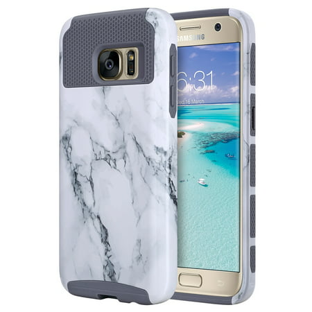 Galaxy S7 Case, ULAK 2 in 1 Hard PC + Soft TPU Hybrid Dust Scratch Resistance Protective Cover for Samsung Galaxy