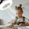 thumbnail image 3 of Gnmfd E27 Ceiling Fan Light Enclosed Dimmable LED Fan Light for Bedroom Living Room Dining Room Soft Eye-Friendly Light Adjustable Brightness Home Ceiling Lighting Night Lights Plug Into Wall, 3 of 9