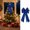 🌻 Blue#189, variant on Christmas Bow 53cm Large Silk-Edged Velvet with Built-in Loop for Christmas Tree Mantel and Door Decor