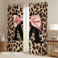thumbnail image 2 of Erosebridal Chic Cheetah Printed Black Out Curtains For Kids,Black Letter M Monogrammed Curtains Pack of 2 (42x63 Each), 2 of 7