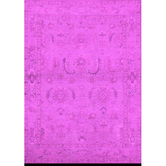 Ahgly Company Indoor Rectangle Oriental Pink Traditional Area Rugs, 5' x 7'