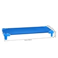 thumbnail image 2 of 4-Pack Stackable Daycare Cot, 52"x23" Toddler Nap Bed, Portable Preschool Sleep Cot, Blue, 2 of 6