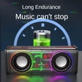 thumbnail image 5 of V8 Transparent Mecha Speakers Bluetooth 5.0 Wireless Double Bass Diaphragm Subwoofer Music TWS RGB Light Mini Party Loudspeaker, 5 of 8