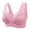 Pink, variant on Pntutb Lace Front Button Shaping Cup Shoulder Strap Underwire Bra Plus Size Extra-Elastic Wirefree