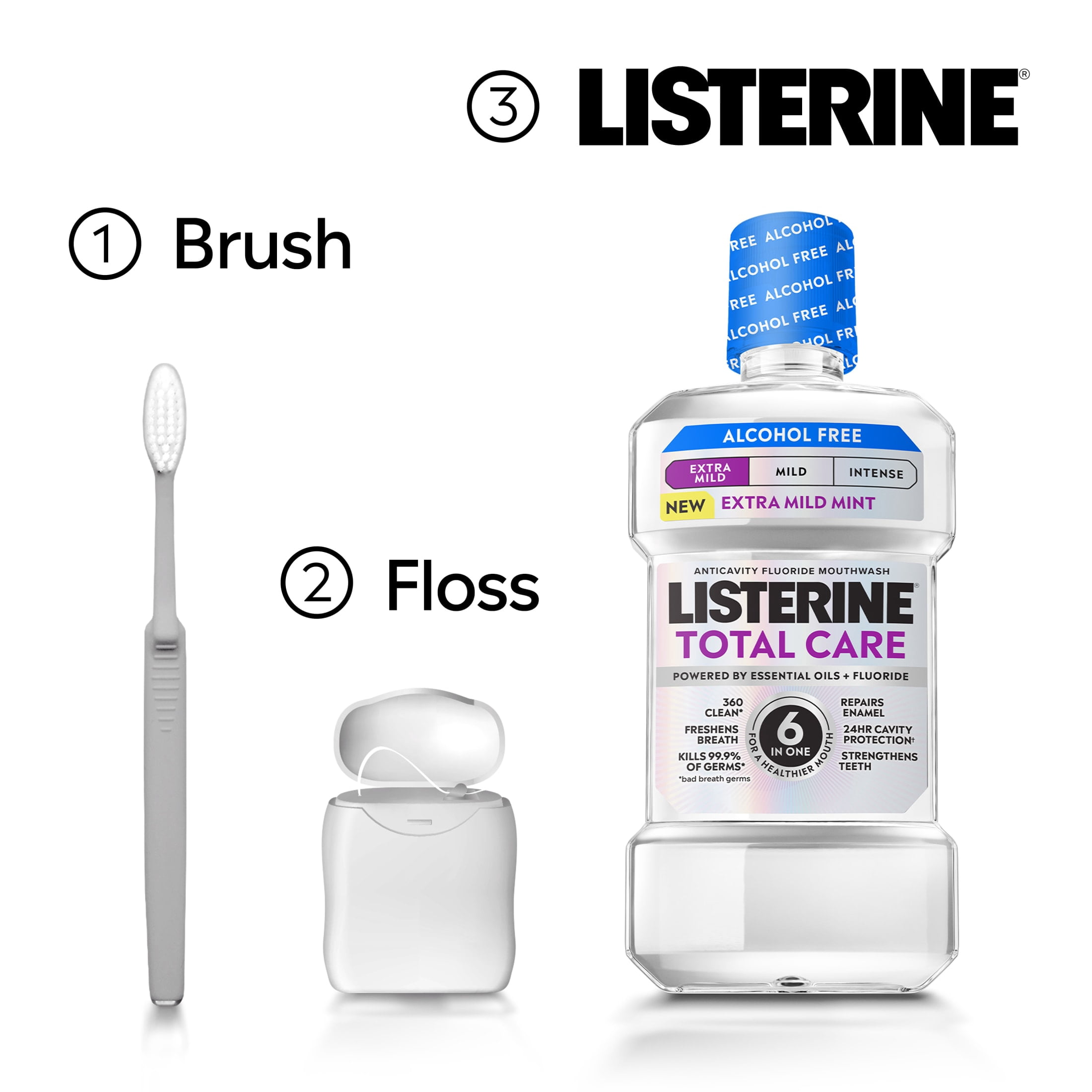 Listerine Total Care Alcohol Free Extra Mild 500mL