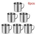 thumbnail image 1 of 6Pcs Outdoor Camping Hiking Tea Mug Cup Stainless Steel Coffee Cup, 1 of 4